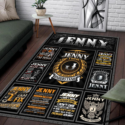 JENNY Personalized Sponge Floor Mat – Custom Printed Home Decor 13K1-AR2