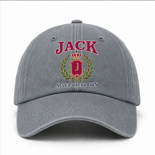 Your Name Never Back Down Royal Washed Cap JACK 13K1 C77PF