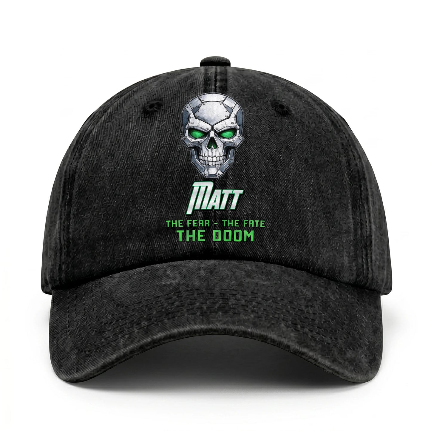 The Fear The Fate The Doom Skull Washed Cap MATT 13K1 C99PF
