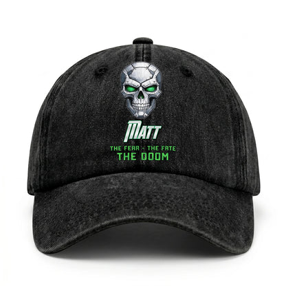 The Fear The Fate The Doom Skull Washed Cap MATT 13K1 C99PF