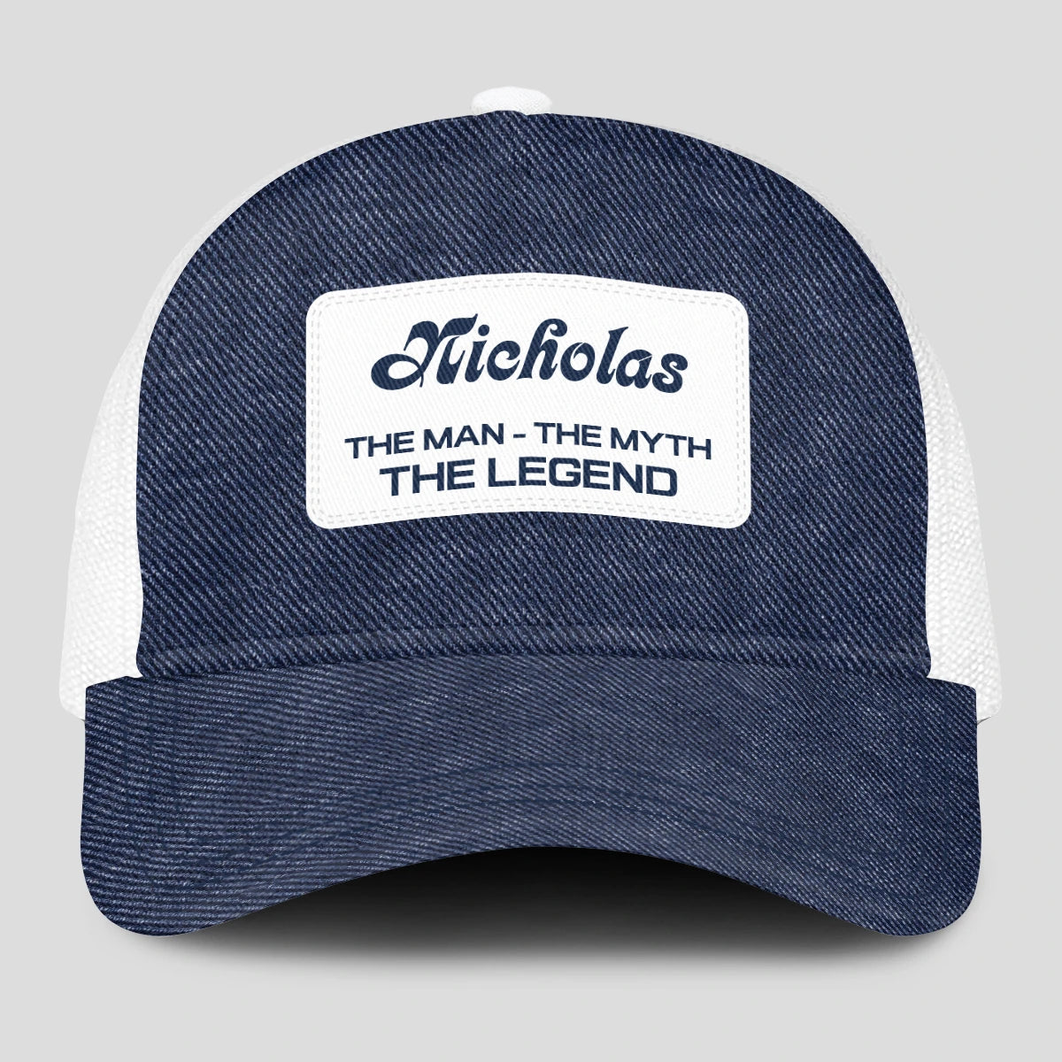 The Man The Myth The Legend Blue Denim Mesh Cap NICHOLAS 13K1 C194PF