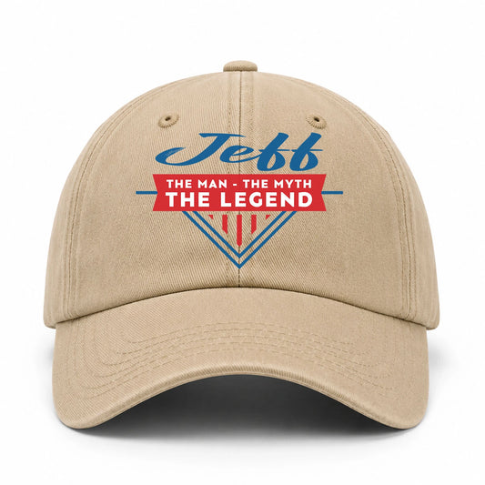 The Man The Myth The Legend Logo Washed Cap JEFF 13K1 C37PF