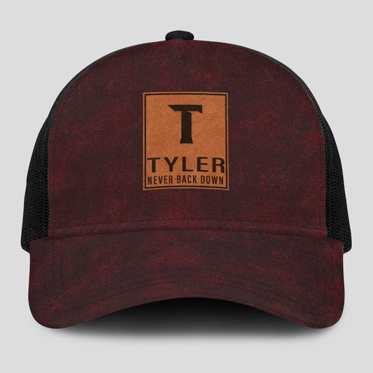 Never Back Down Burgundy And Black Mesh Cap TYLER 13K1 C208PF