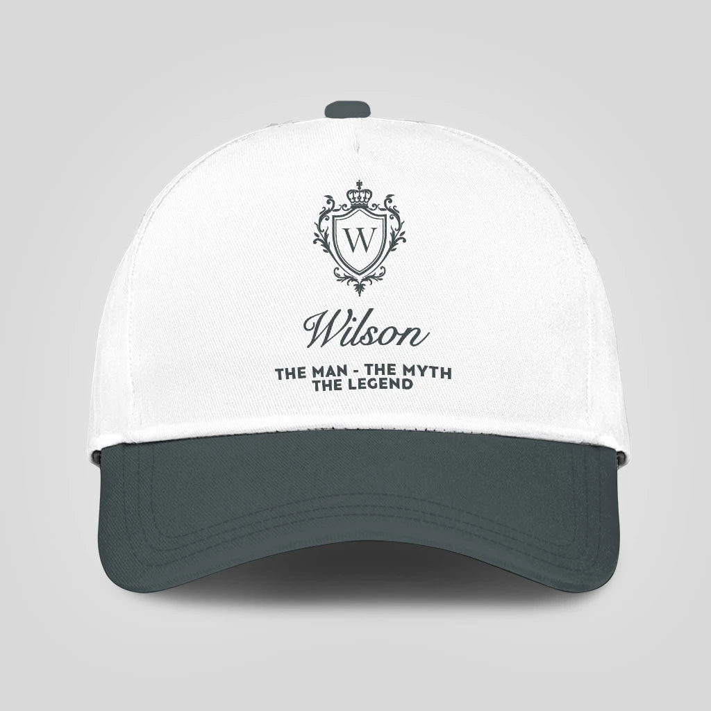 The Man The Myth The Legend Elegant Gray And White Cap WILSON 13K1 C170PF