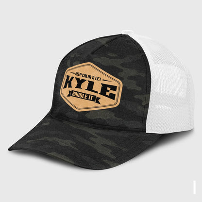 Keep Calm & Let Your Name Handle It Dark Camo Mesh Cap KYLE 13K1 C195PF
