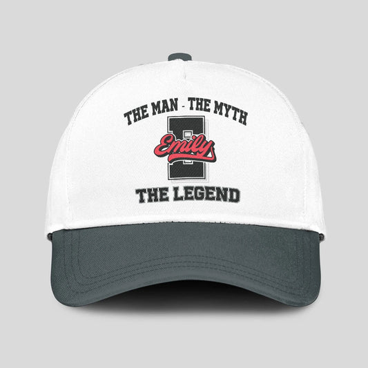 The Man The Myth The Legend Custom Initial Letter And Name Cap EMILY 13K1 C38PF