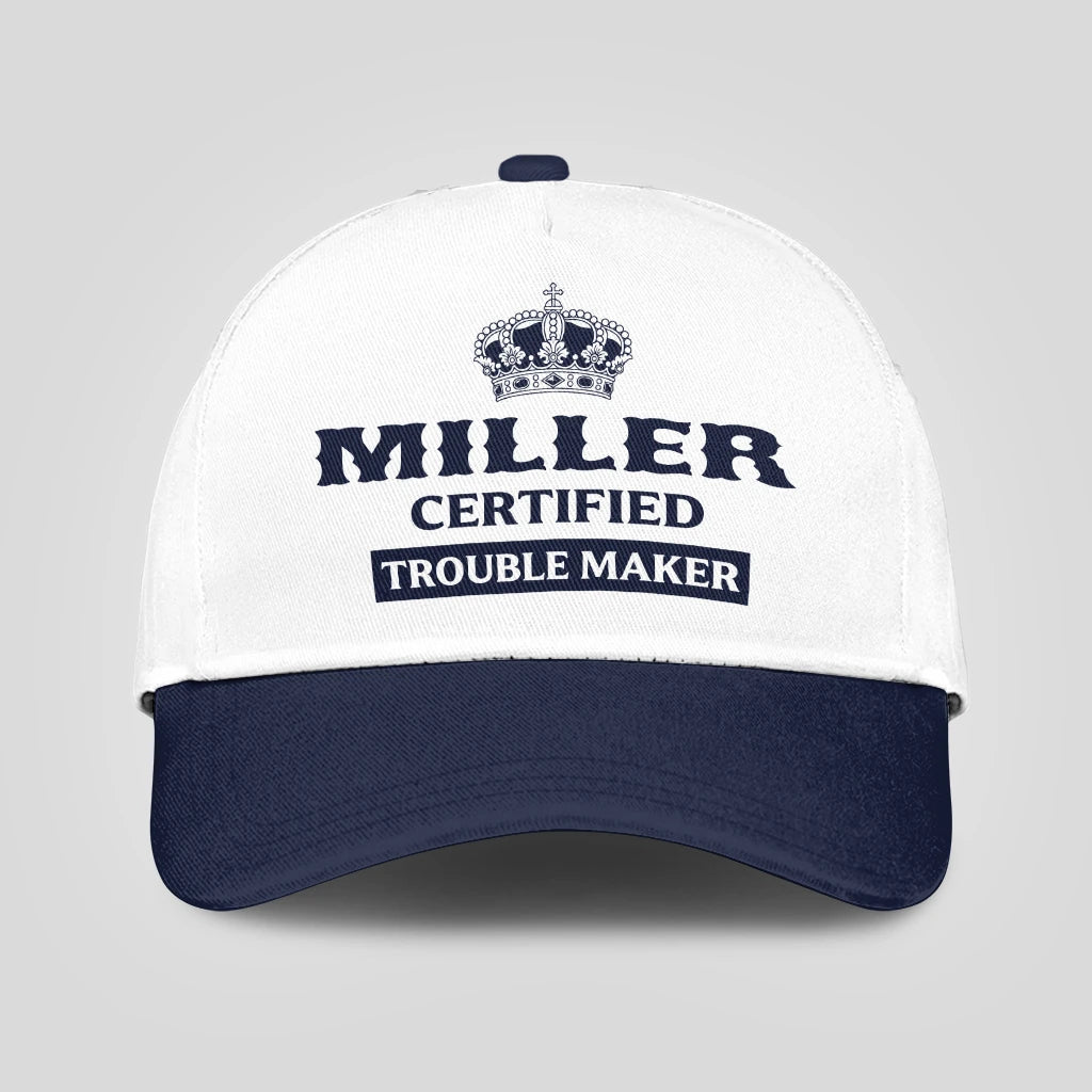 Certified Your Name Trouble Maker Washed Cap MILLER 13K1 C148PF
