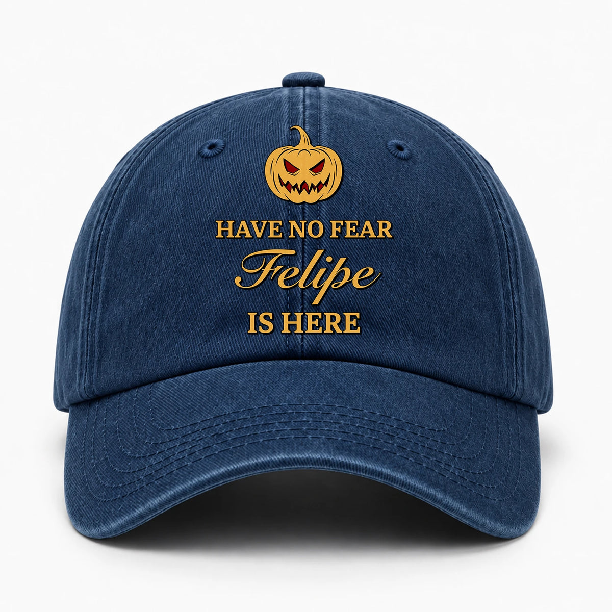 Have No Fear Your Name Is Here Jack O' Lantern Washed Cap FELIPE 13K1 C165PF
