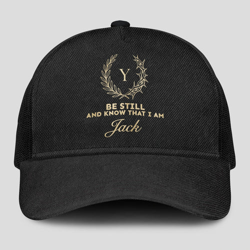 Be Still And Know That I Am Name Black Mesh Cap JACK 13K1 C202PF
