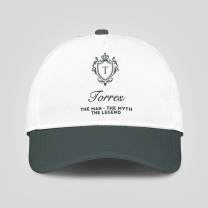 The Man The Myth The Legend Elegant Gray And White Cap TORRES 13K1 C170PF