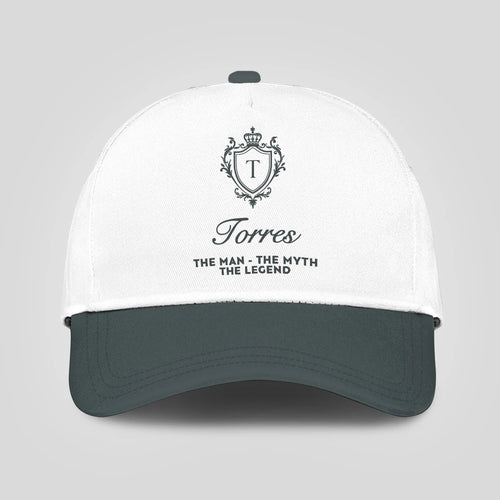 The Man The Myth The Legend Elegant Gray And White Cap TORRES 13K1 C170PF