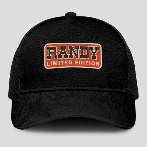 Limited Edition Red Logo Black Mesh Cap RANDY 13K1 C215PF