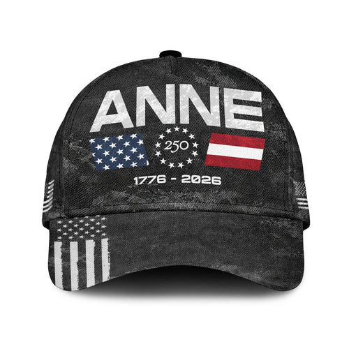 ANNE 13K1-C13PF 250th Anniversary Patriotic Baseball Cap 1776–2026