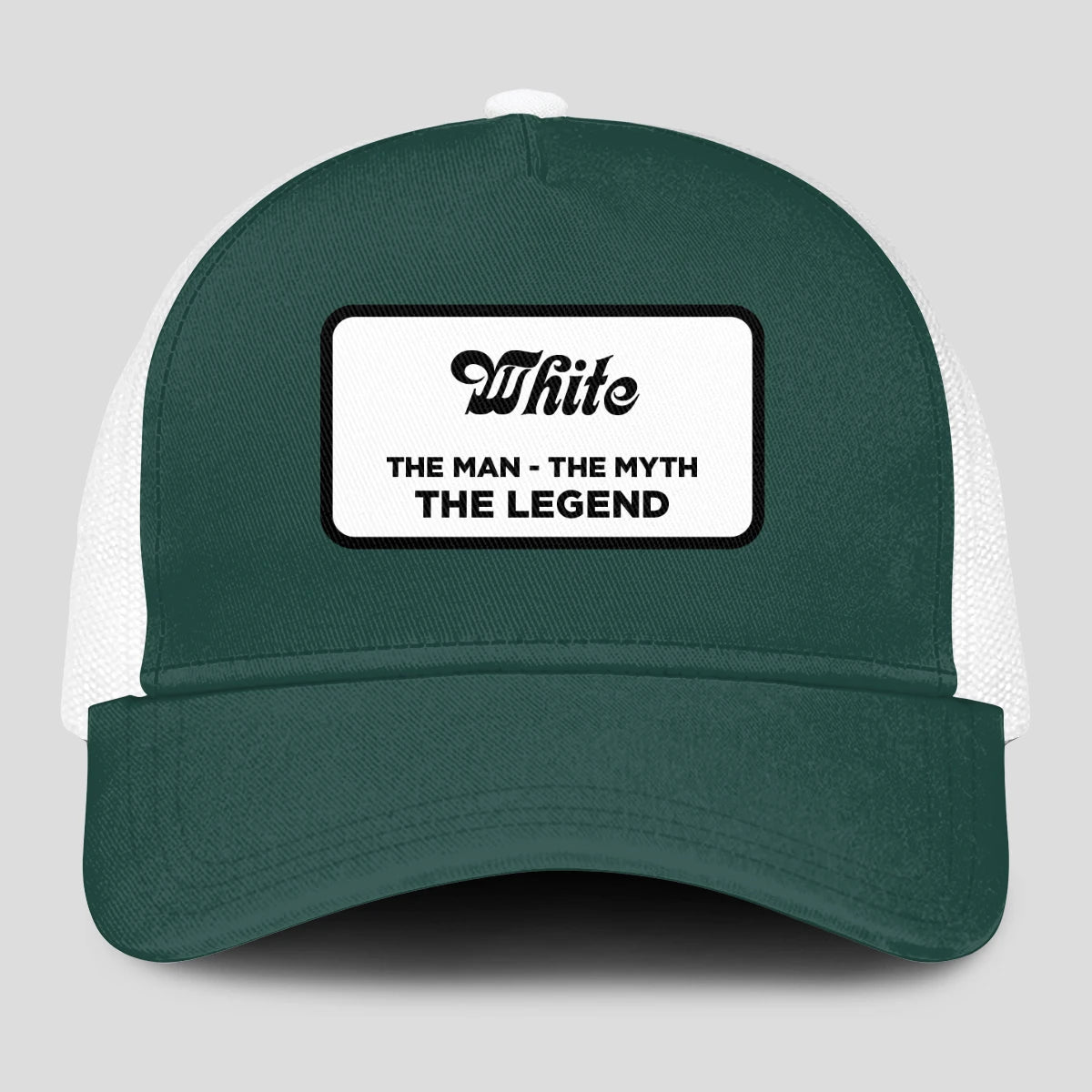 The Man The Myth The Legend Green And White Mesh Cap WHITE 13K1 C198PF
