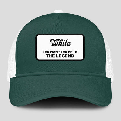The Man The Myth The Legend Green And White Mesh Cap WHITE 13K1 C198PF