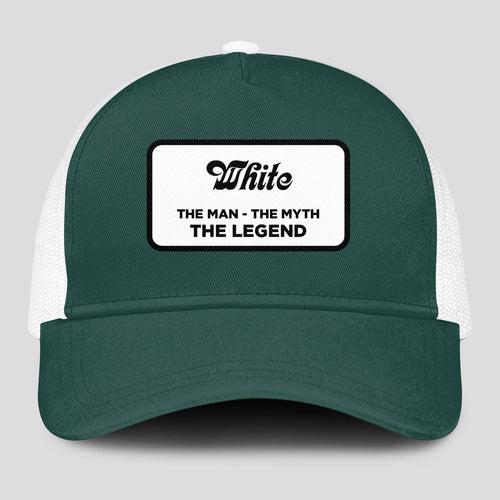 The Man The Myth The Legend Green And White Mesh Cap WHITE 13K1 C198PF