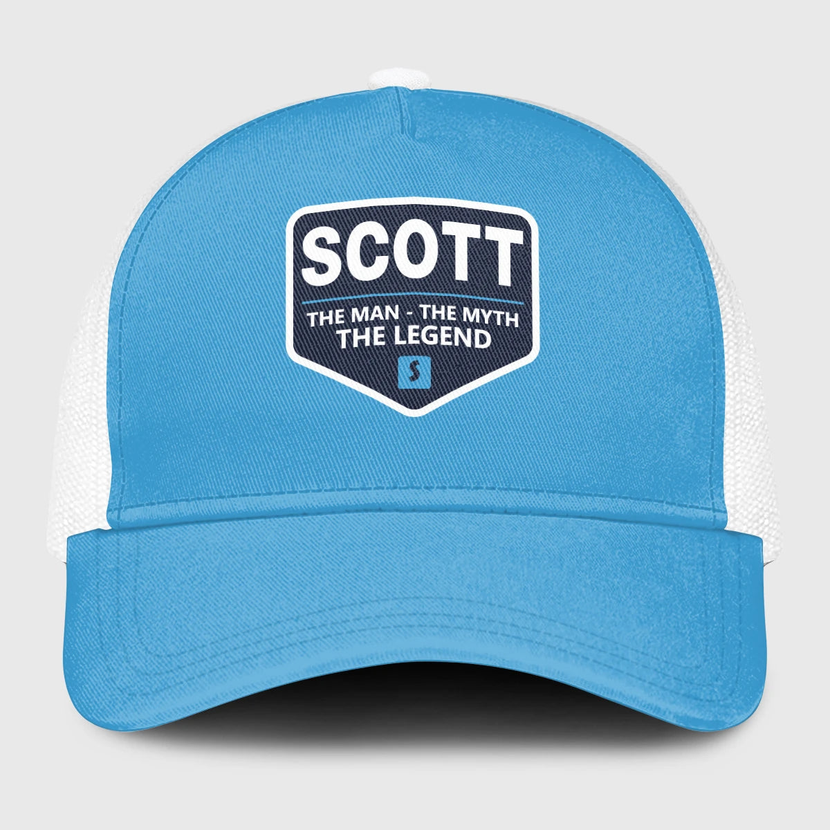 The Man The Myth The Legend Light Blue Mesh Cap SCOTT 13K1 C190PF