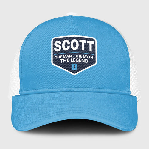 The Man The Myth The Legend Light Blue Mesh Cap SCOTT 13K1 C190PF