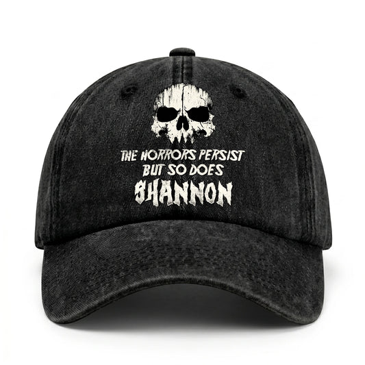 The Horrors Persist But So Does Your Name Cool Skull Washed Cap SHANNON 13K1 C134PF