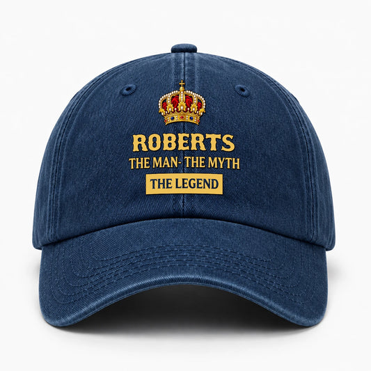 The Man The Myth The Legend King Crown Washed Cap ROBERTS 13K1 C146PF