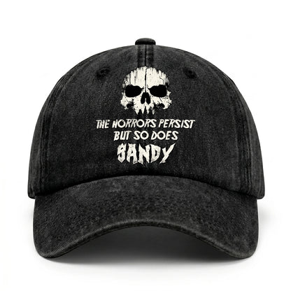 The Horrors Persist But So Does Your Name Cool Skull Washed Cap SANDY 13K1 C134PF