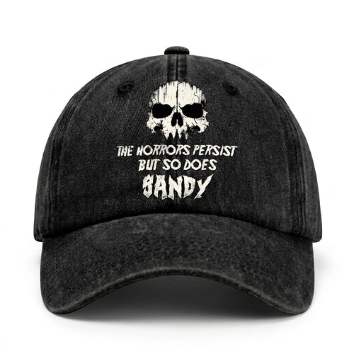 The Horrors Persist But So Does Your Name Cool Skull Washed Cap SANDY 13K1 C134PF