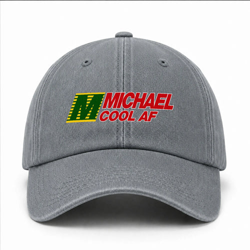 Your Name Cool Af Funny Washed Cap MICHAEL 13K1 C85PF