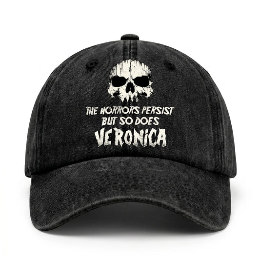 The Horrors Persist But So Does Your Name Cool Skull Washed Cap VERONICA 13K1 C134PF