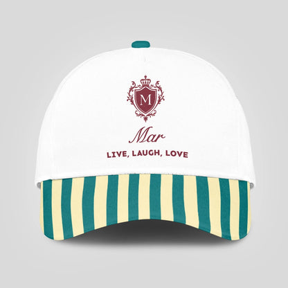 Live Laugh Love Green And Yellow Royal Cap MAR 13K1 C122PF