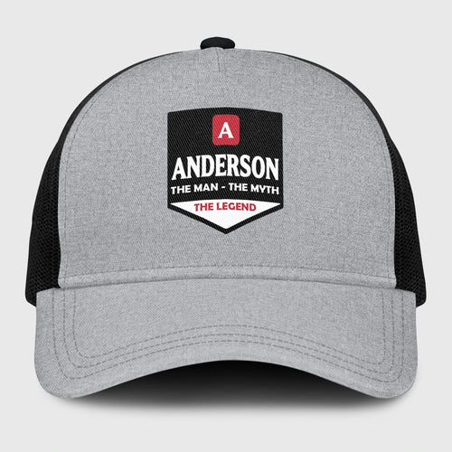 The Man The Myth The Legend Gray Mesh Cap ANDERSON 13K1 C189PF