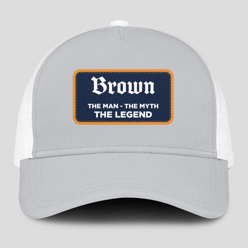 The Man The Myth The Legend Gray Mesh Cap BROWN 13K1 C204PF