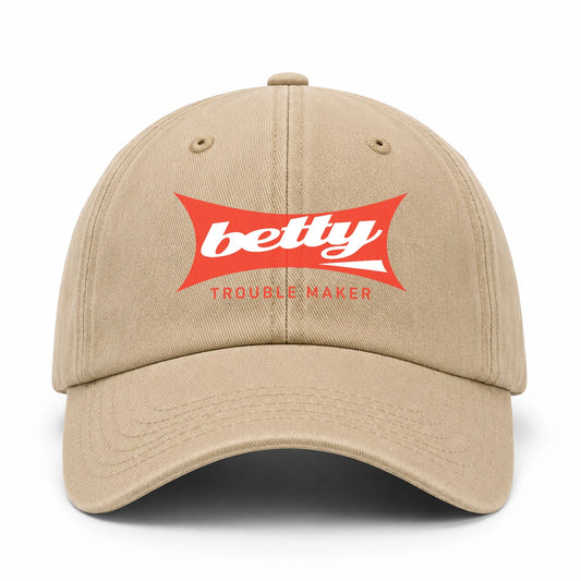 Trouble Maker Red Logo Washed Cap BETTY 13K1 C78PF