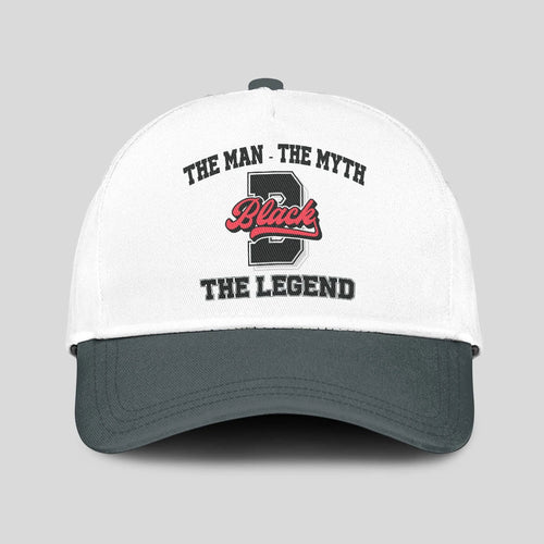The Man The Myth The Legend Custom Initial Letter And Name Cap BLACK 13K1 C38PF