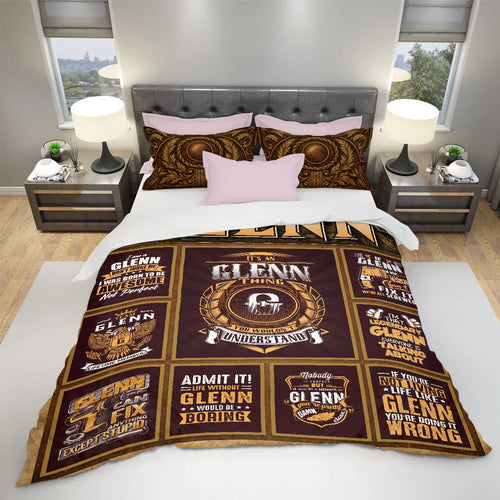 GLENN Limited Edition Personalized Bedding Set 13K1-BS3