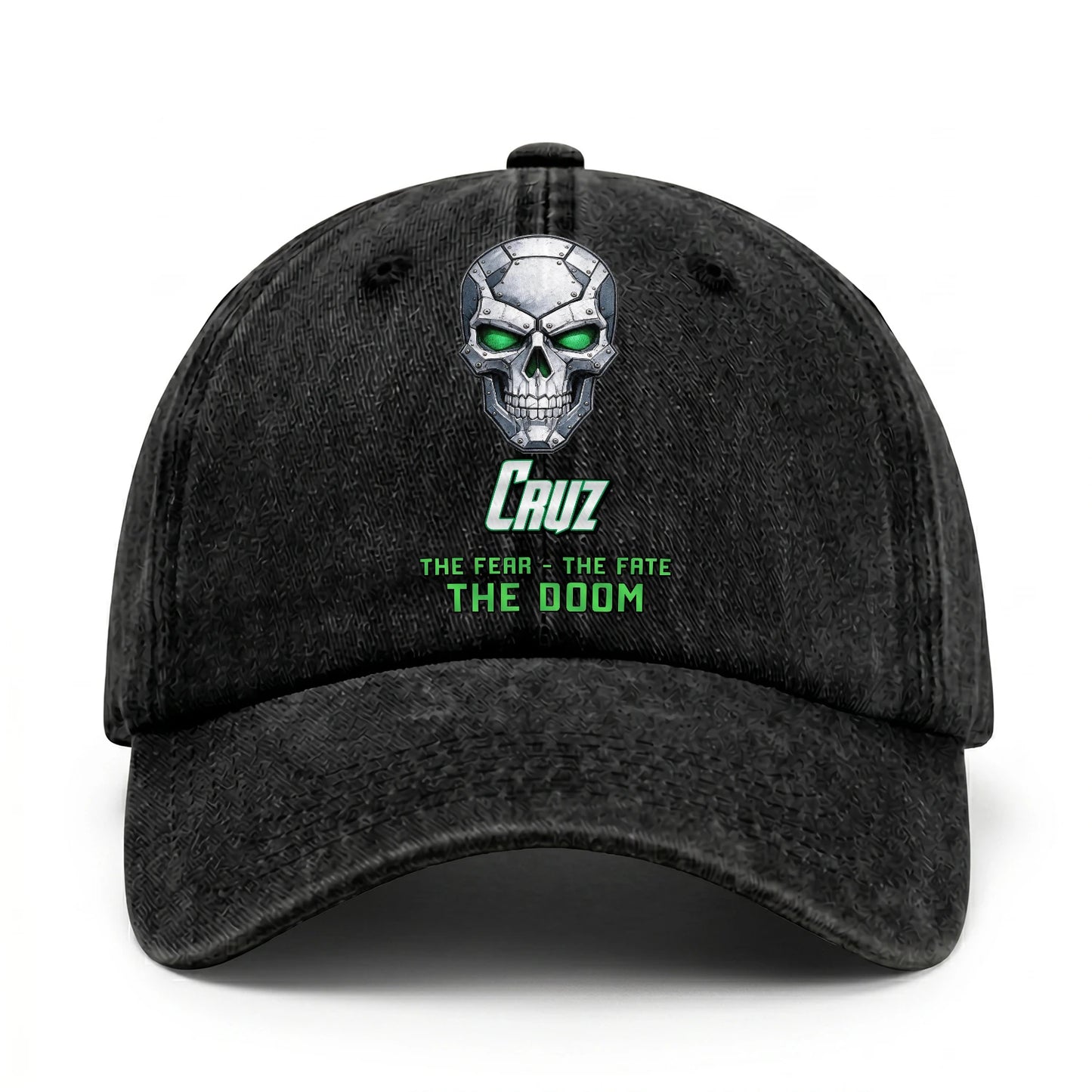 The Fear The Fate The Doom Skull Washed Cap CRUZ 13K1 C99PF