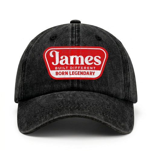 Built Different Born Legendary Red Logo Washed Cap JAMES 13K1 C63PF