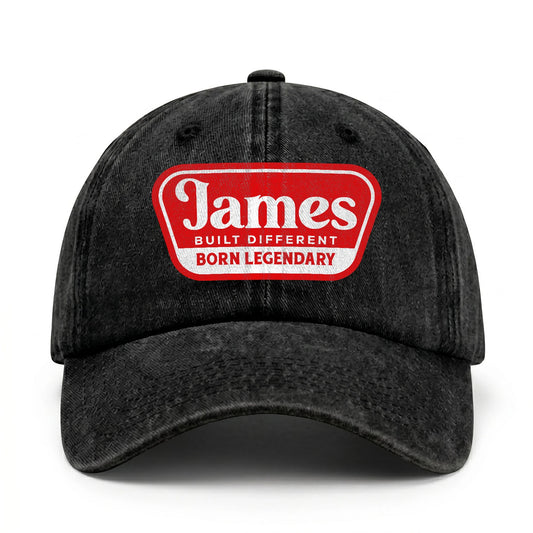 Built Different Born Legendary Red Logo Washed Cap JAMES 13K1 C63PF