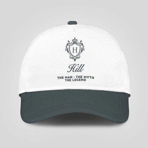 The Man The Myth The Legend Elegant Gray And White Cap HILL 13K1 C170PF