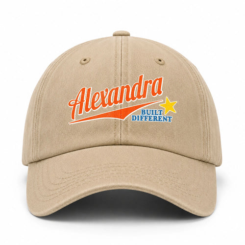 Your Name Built Different Logo Washed Cap ALEXANDRA 13K1 C56PF