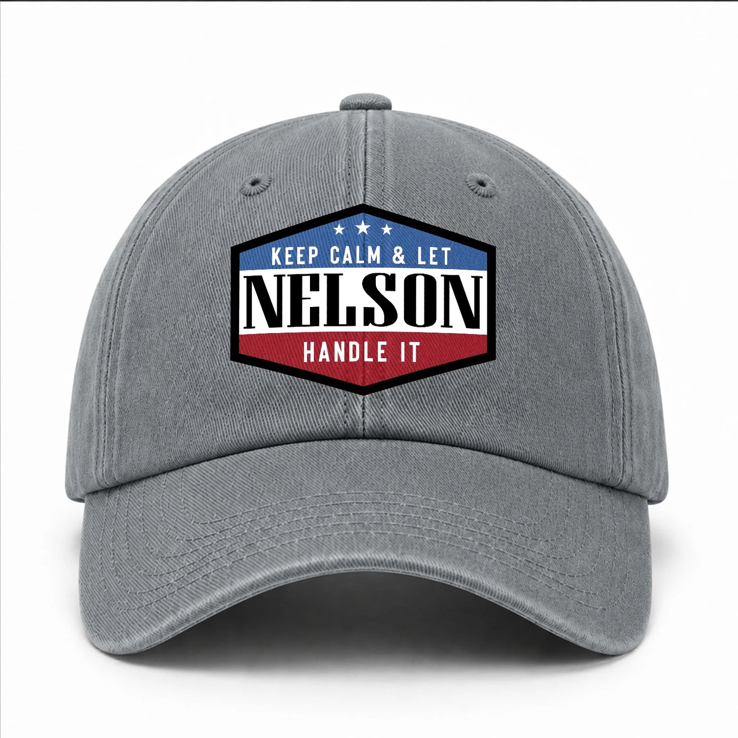 Keep Calm & Let Your Name Handle It Washed Cap NELSON 13K1 C87PF