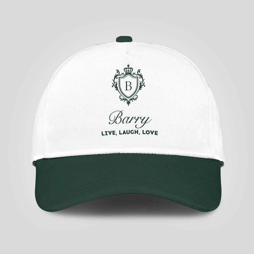 Live Laugh Love Elegant Blue And White Cap BARRY 13K1 C90PF