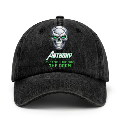 The Fear The Fate The Doom Skull Washed Cap ANTHONY 13K1 C99PF