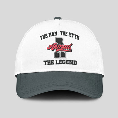 The Man The Myth The Legend Custom Initial Letter And Name Cap AHMAD 13K1 C38PF
