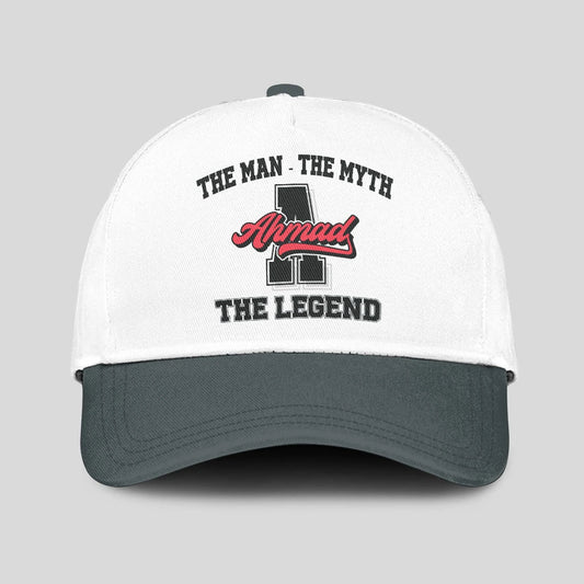 The Man The Myth The Legend Custom Initial Letter And Name Cap AHMAD 13K1 C38PF