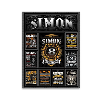 SIMON Personalized Sponge Floor Mat – Custom Printed Home Decor 13K1-AR2