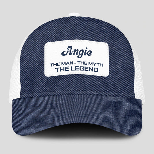 The Man The Myth The Legend Blue Denim Mesh Cap ANGIE 13K1 C194PF