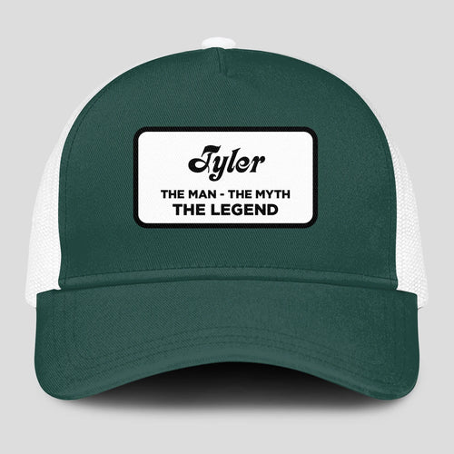 The Man The Myth The Legend Green And White Mesh Cap TYLER 13K1 C198PF