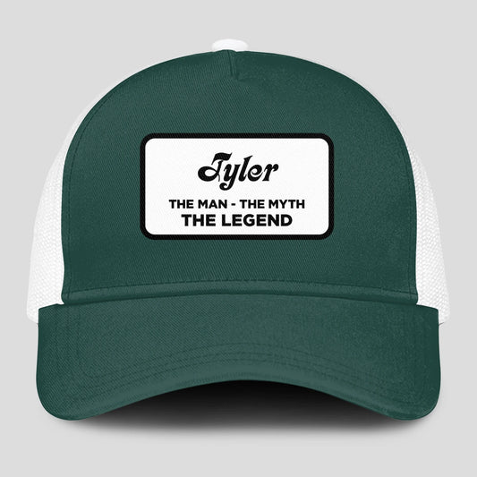 The Man The Myth The Legend Green And White Mesh Cap TYLER 13K1 C198PF