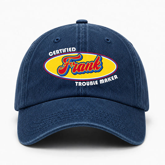 Certified Your Name Trouble Maker Washed Cap FRANK 13K1 C73PF