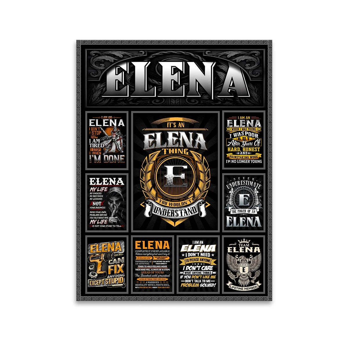 ELENA Personalized Sponge Floor Mat – Custom Printed Home Decor 13K1-AR2